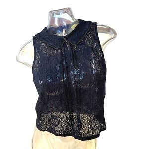 Princess Vera Wang xs Black Lacy blouse